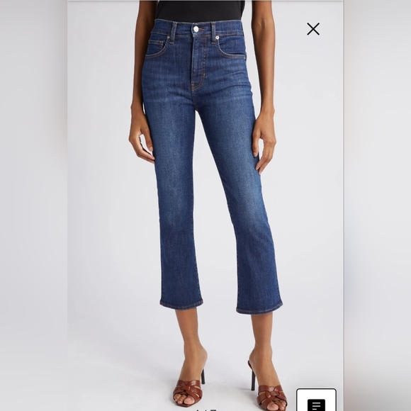 Veronica Beard Carly Kick Flare Jeans In Bright Blue Size 26 - Picture 5 of 12